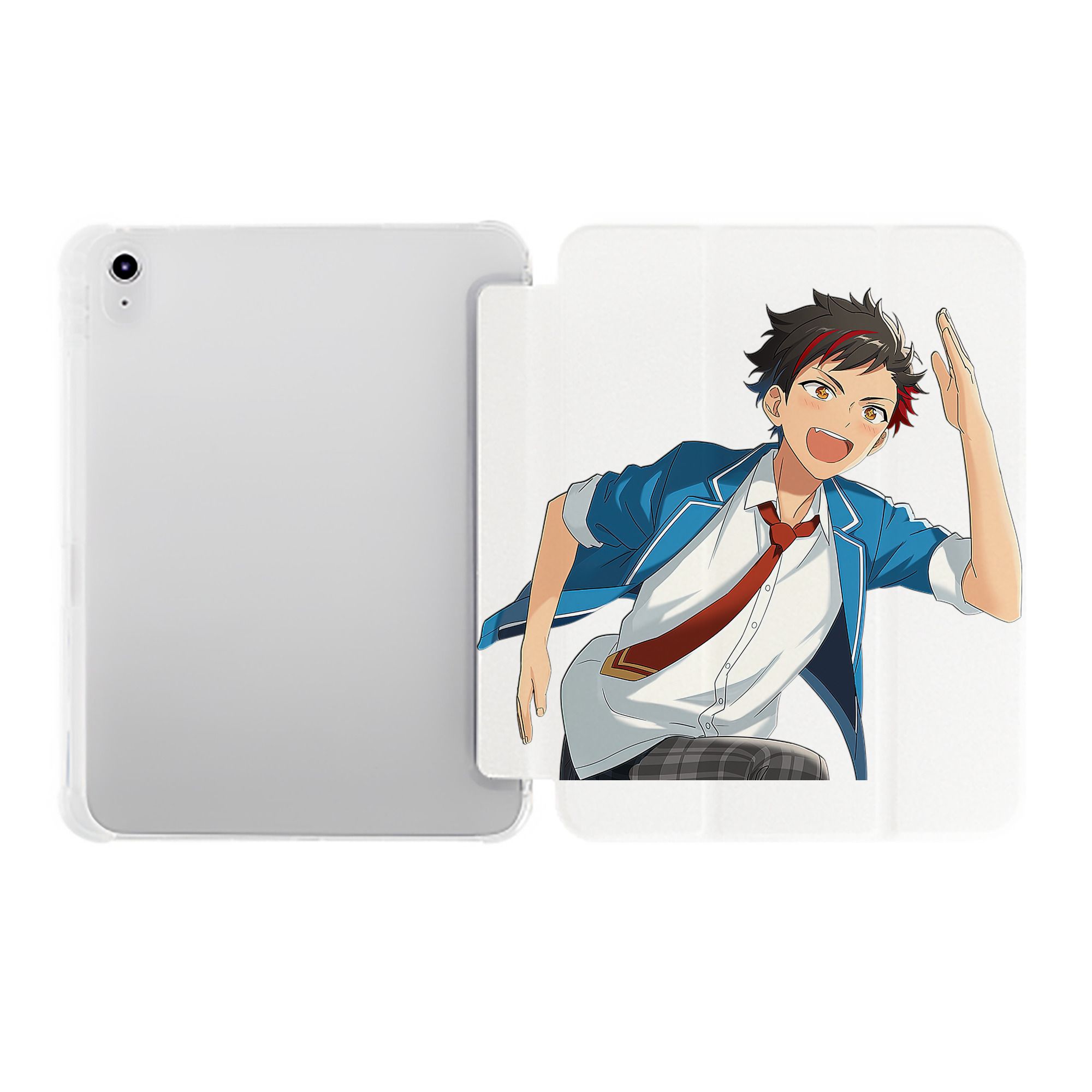 （画像用） あんさんぶるスターズ! Ensemble Stars IPad ケース ペン収納付き 三つ折りスタンド PUレザー×シリコン 対応機種9.5/10.5/10.9インチ